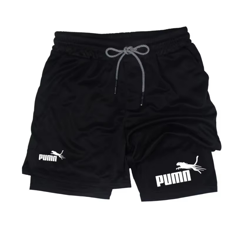 Compression Shorts Athletes - Męskie letnie oddychające spodenki kompresyjne 2w1