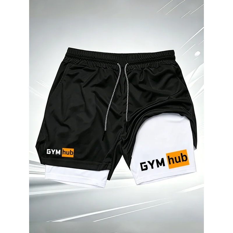Compression Shorts Athletes - Męskie spodenki sportowe 2 w 1